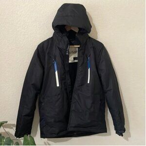 Planet Earth Winter Snow Ski Jacket Coat Size Youth Large Black Blue White